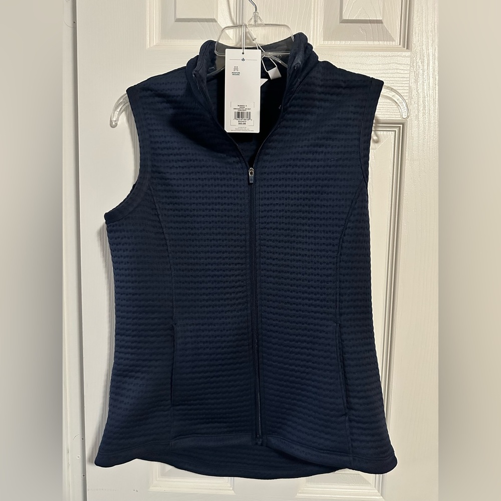 Lady Hagen Dark Blue Textured Vest Small